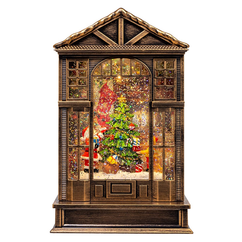 Kurt Adler 10-Inch Battery-Operated LED Lighted Tree Water Lantern JEL1426